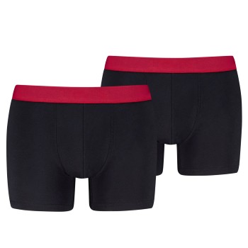 Levis 2P Men Twill Boxer Brief Rød/Sort bomuld Medium Herre