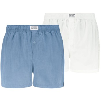 Levis 2P Men Woven Boxer Hvid/Blå bomuld X-Large Herre