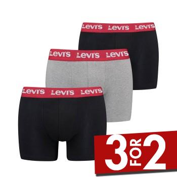 Levis 3P Repeat Logo Boxer Brief Multi Flerfarvet-2 bomuld Medium Herre