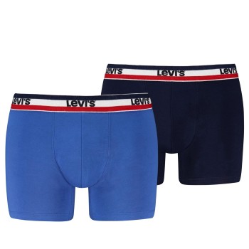 Levis 2P Sportswear Logo Base Boxer Marine/Blå bomuld Small Herre