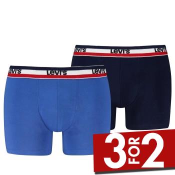 Levis 2P Sportswear Logo Base Boxer Marine/Blå bomuld X-Large Herre