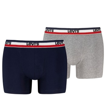 Levis 2P Sportswear Logo Base Boxer Blå/Grå bomuld XX-Large Herre