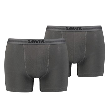 Se Levis 2P Tencel Boxer Brief Mørkgrå  lyocell XX-Large Herre hos Timarco