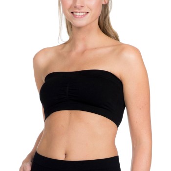 Magic BH Bandeau Push Up Bra Sort nylon X-Large Dame