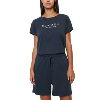 Marc O’Polo Marc O Polo Lounge Short Pyjama Set Marineblå bomuld Small Dame