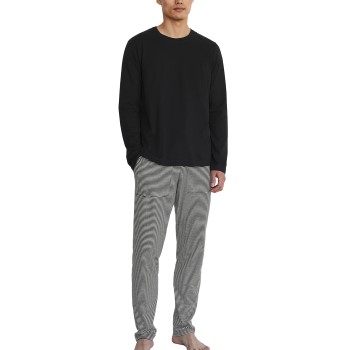Marc O’Polo Marc O Polo Men Crew Neck Lounge Set LS Sort bomuld Large Herre