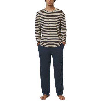Marc O’Polo Marc O Polo Men Long Pyjama Set Beige/marine bomuld XX-Large Herre