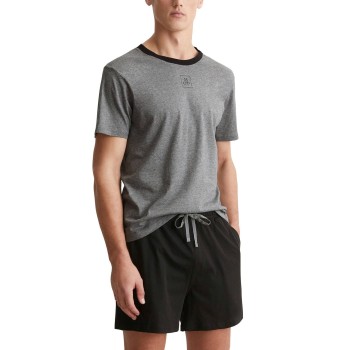 Marc O’Polo Marc O Polo Men Short Pyjama Set Sort/Grå bomuld Small Herre