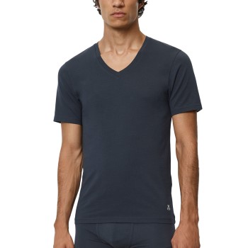 Marc O’Polo Marc O Polo Men V-Neck Shirts 2P Marineblå bomuld Large Herre