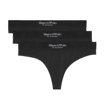 Marc O’Polo Marc O Polo String Trusser 3P Sort bomuld Large Dame