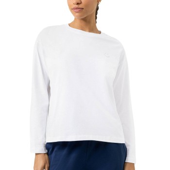 Mey Solid Love Long Sleeve T-Shirt Hvid bomuld Large Dame