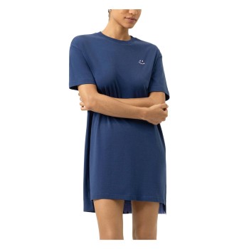 Mey Solid Love Short Sleeve Sleepshirt Navy bomuld X-Small Dame