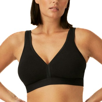 NATURANA BH Athleisure Soft Bra Sort bomuld B 100 Dame