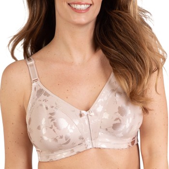 NATURANA BH Heritage Minimizer Soft Bra Floral Beige polyamid D 75 Dame