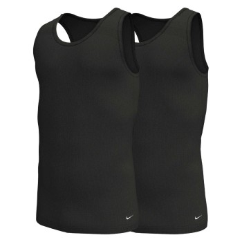 Nike 2P Essential Cotton Tank Top Sort bomuld Medium Herre