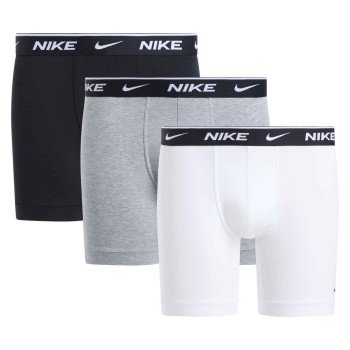Nike 3P Essentials Cotton Stretch Boxer Brief Sort/Hvid bomuld Large Herre