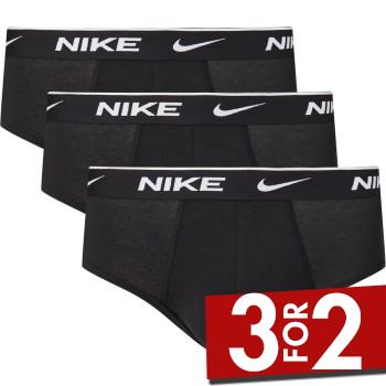 Nike 3P Everyday Essentials Cotton Stretch Hip Brief Sort bomuld Small Herre