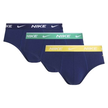 Nike 3P Everyday Essentials Cotton Stretch Hip Brief Mørkblå bomuld Medium Herre