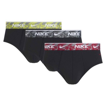 Nike 6P Everyday Essentials Cotton Stretch Hip Brief Rød/Grå bomuld Large Herre