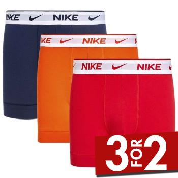 Nike 3P Everyday Essentials Cotton Stretch Trunk Blå/Rød bomuld X-Large Herre