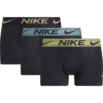 Nike 3P Everyday Essentials Micro Trunks Blå/Grøn nylon X-Large Herre