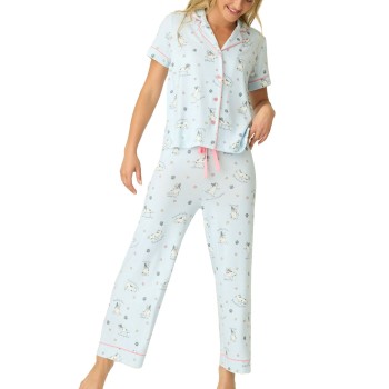 PJ Salvage Paws And Breathe Pyjama Blå Mønster Large Dame