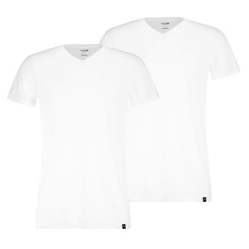 Puma 2P Basic V-neck Tee Hvid bomuld Large Herre
