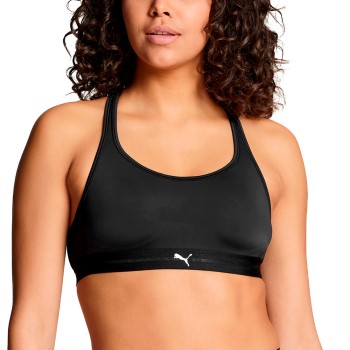 Puma BH Crossback Padded Sporty Top Sort polyamid X-Large Dame