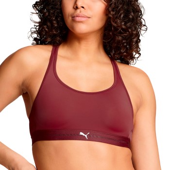 Puma BH Crossback Padded Sporty Top Mørkrørd polyamid Small Dame