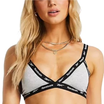 Reebok BH Dotty Triangle Bra Grå bomuld Large Dame