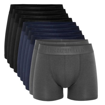 Resteröds 10P Gunnar Cotton Boxer Flerfarvet økologisk bomuld Medium Herre