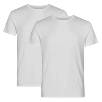 Resteröds 2P Organic Cotton Crew Neck Hvid økologisk bomuld Small Herre