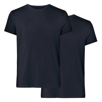 Resteröds 2P Organic Cotton Crew Neck Marineblå økologisk bomuld Medium Herre