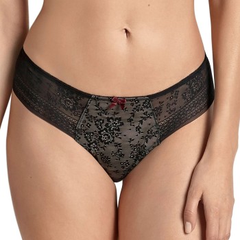 Rosa Faia Trusser Fleur Thong Sort 36 Dame