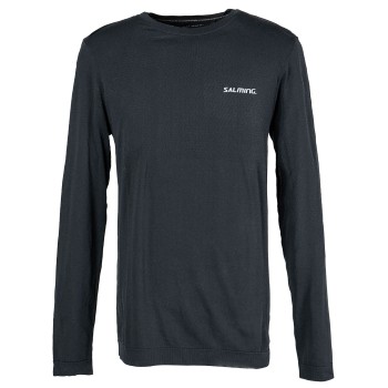 Salming Seamless LS Tee Men Sort Large Herre
