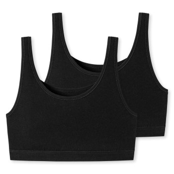 Schiesser BH 2P 95-5 Organic Cotton Bustier Top Sort bomuld 46 Dame