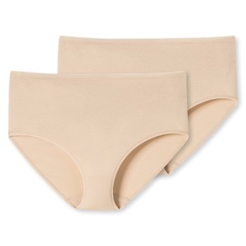 Schiesser Trusser 2P 95-5 Organic Cotton Midi Briefs Beige bomuld Small Dame