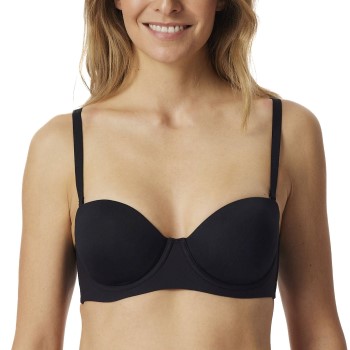 Schiesser BH Bandeau Bra Sort B 90 Dame
