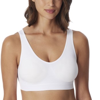 Schiesser BH Bustier Removable Pads Bra Hvid polyamid Medium Dame