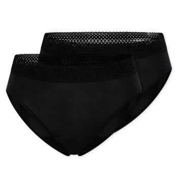 Schiesser Trusser 2P Care Rio Period Pants Sort bomuld 36 Dame