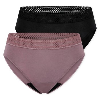 Schiesser Trusser 2P Care Rio Period Pants Flerfarvet bomuld 42 Dame