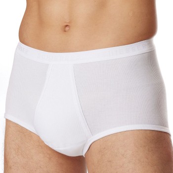 Schiesser Classic Brief With Fly 3XL-4XL Hvid bomuld 3XL Herre
