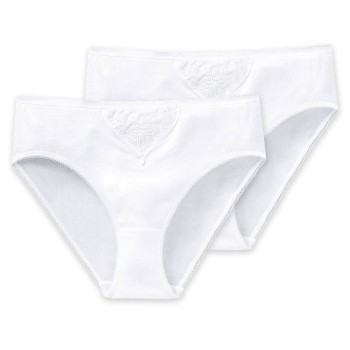 Schiesser Trusser 2P Cotton Essentials Tai Panties Hvid bomuld Large Dame