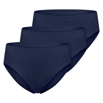 Schiesser Trusser 3P Essentials Cotton Briefs Mørkblå bomuld 36 Dame