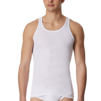 Schiesser 2P Fine Ribbed Undershirts 3XL-4XL Hvid bomuld 4XL Herre