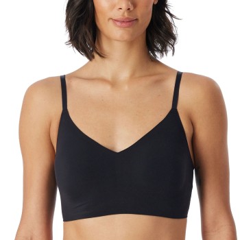 Schiesser BH Invisible Soft Bustier Padded Bralette Sort 42 Dame