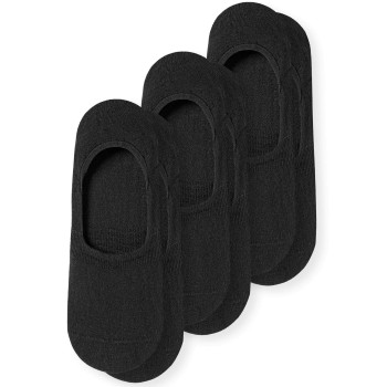 Schiesser Strømper 3P Long Life Cool Steps Socks Sort Str 35/36 Dame