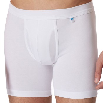 Schiesser Long Life Cotton Cyclist Boxer Hvid bomuld Large Herre