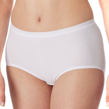 Schiesser Trusser Luxury Brief Hvid bomuld Large Dame