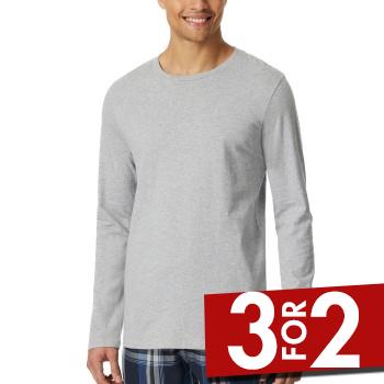Schiesser Mix and Relax Long Sleeve Grå bomuld X-Large Herre